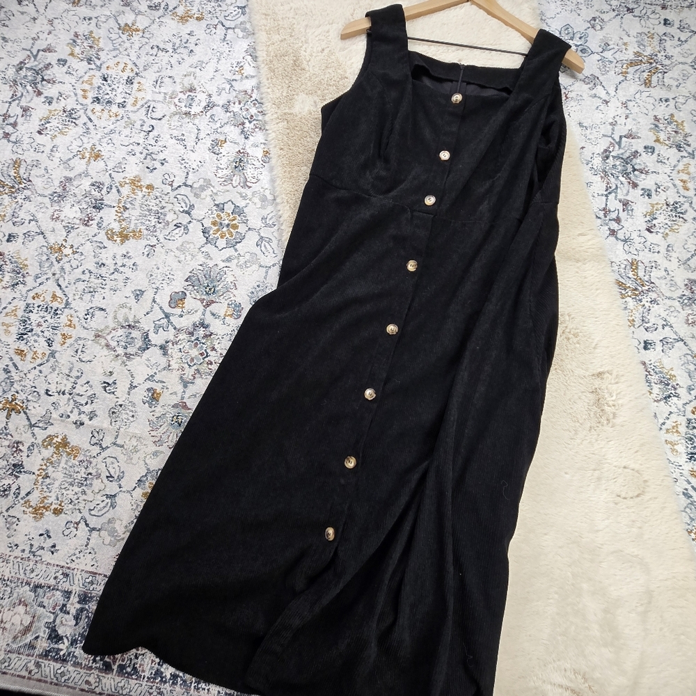 Shein Plus Size Solid Color Button Front Corduroy… - image 3